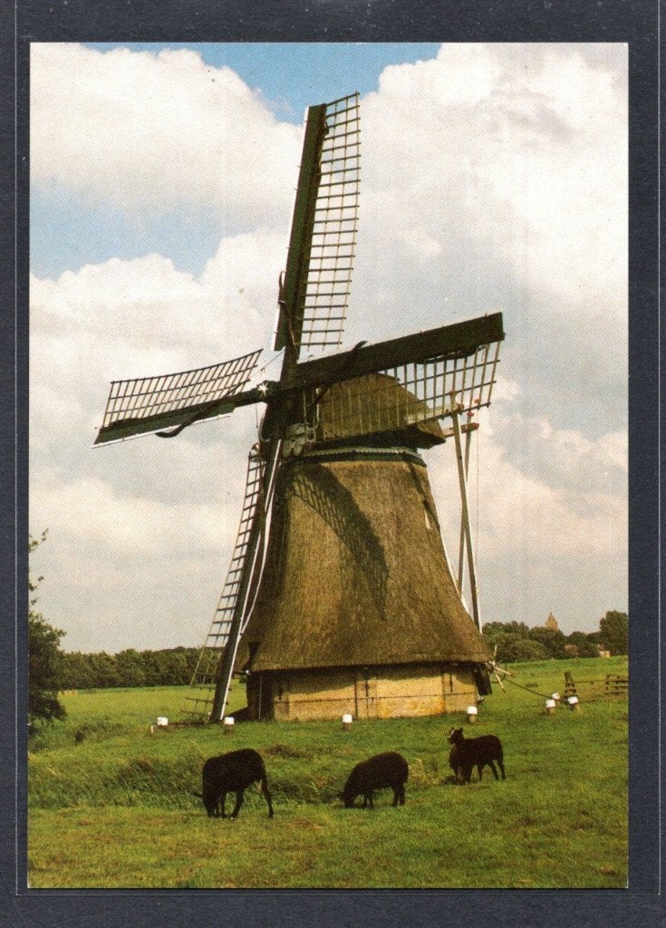 molen; Poldermolen De Oudkerkermolen te Oudkerk., Ophalen of Verzenden, 1980 tot heden, Ongelopen, Friesland