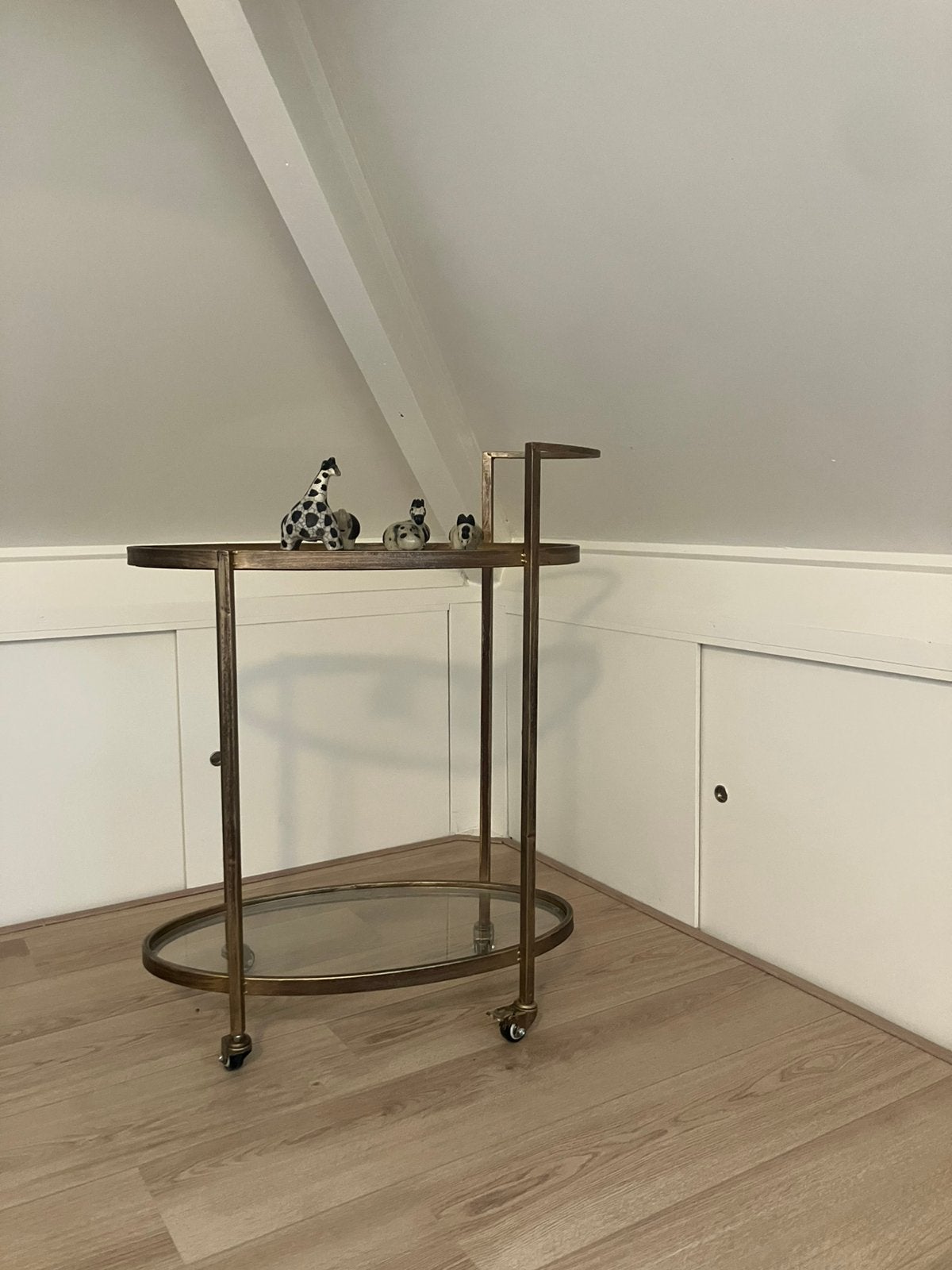 Trolley BePure goudkleurig, Ophalen, Metaal of Aluminium, Zo goed als nieuw, 75 cm of meer