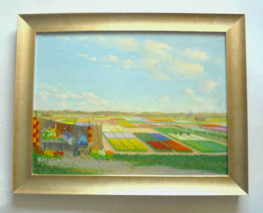 Dirk Smorenberg.1883-1960.Tulpenbollen velden.Museaal!!!, Ophalen