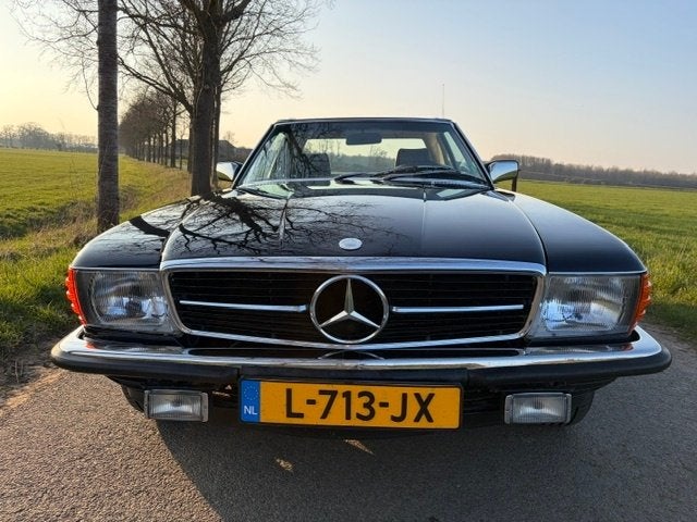 Mercedes-Benz 380 SL  BJ 1985 diep donkerblauw, Auto's, Mercedes-Benz, Achterwielaandrijving, Cabriolet, Blauw, Grijs
