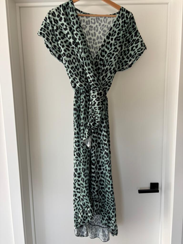 Panterjurk, Kleding | Dames, Maat 42/44 (L), Ophalen of Verzenden, Zo goed als nieuw, Onder de knie