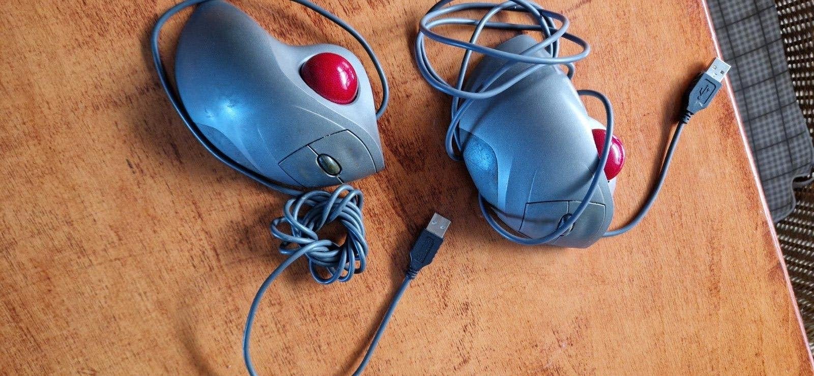 Logitech TrackMan Wheel - Bedrade Trackball Muis, Rechtshandig, Gebruikt, Ergonomisch, Logitech
