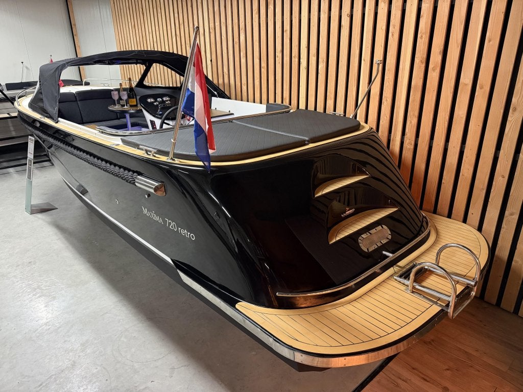 NwStaat MAXIMA 720 RETRO '100PK HONDA' BOEGSCH AUDIO OPTIES!, Watersport en Boten, 3 m, Boegschroef, Tender, 0 cm