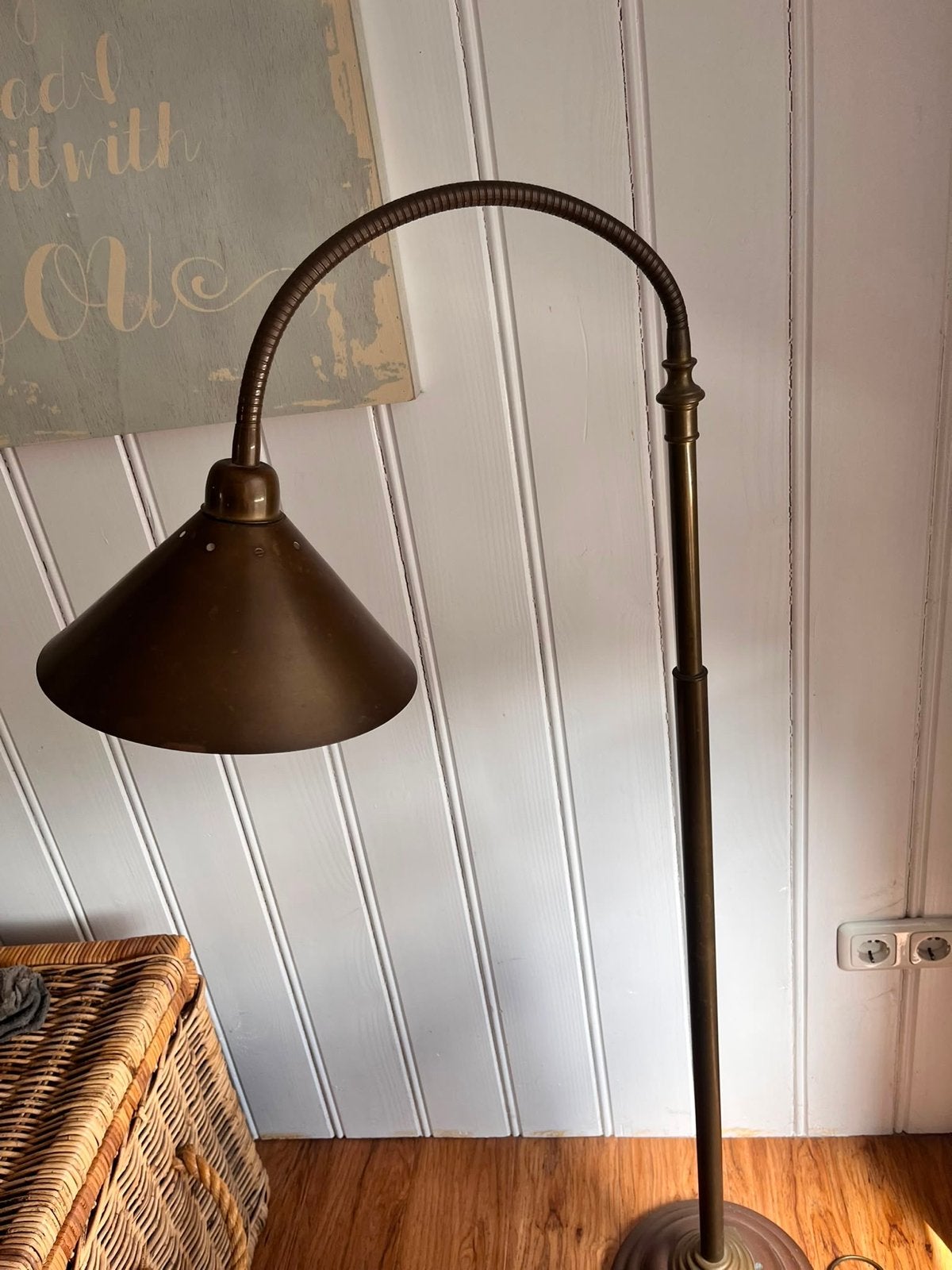 Klassieke verstelbare leeslamp / vloerlamp, ca. 135 cm hoog, Ophalen