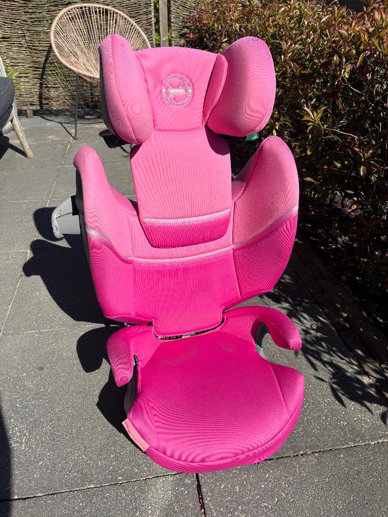 Cybex Solution S2 i-fix kinderstoel roze, Kinderen en Baby's, Autostoeltjes, 15 t/m 36 kg, Verstelbare rugleuning, Zo goed als nieuw