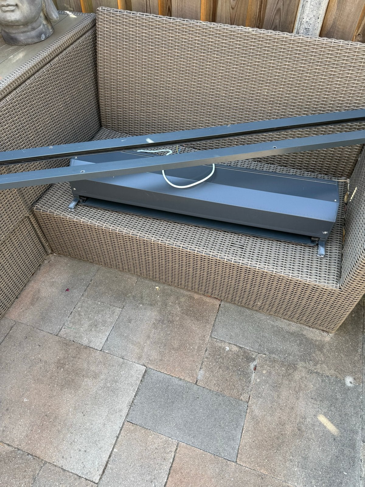 Elektrisch rolluik antraciet (RAL 7016) met Somfy motor, Ophalen, 100 tot 150 cm, 200 cm of meer, Zo goed als nieuw