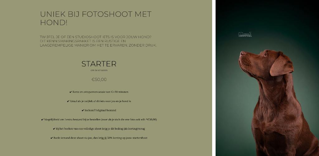 Studiofotografie bij Fotoshoot met Hond, Komt aan huis, Fotograaf