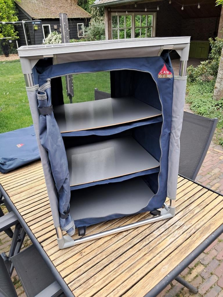Handige Campingkast met 3 Planken - Compact & Draagbaar, Caravans en Kamperen, Ophalen of Verzenden, Gebruikt, Campingkast