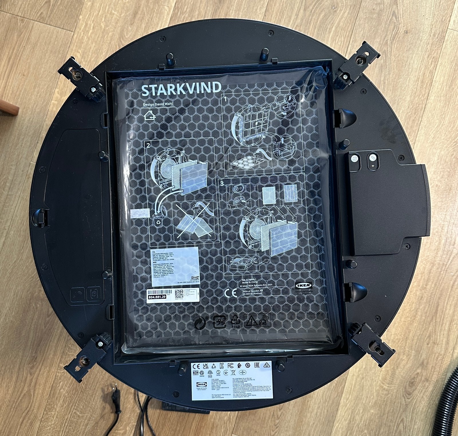 Ikea luchtreiniger starkvind tafel, Ophalen, Minder dan 55 cm, Gebruikt, Rond