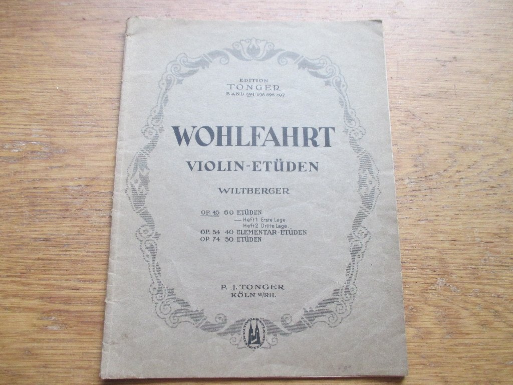 WOHLFAHRT - VIOOOL ETUDEN -OPUS 40 - 1 T/M 30, Gebruikt, Klassiek, Ophalen of Verzenden, Viool of Altviool