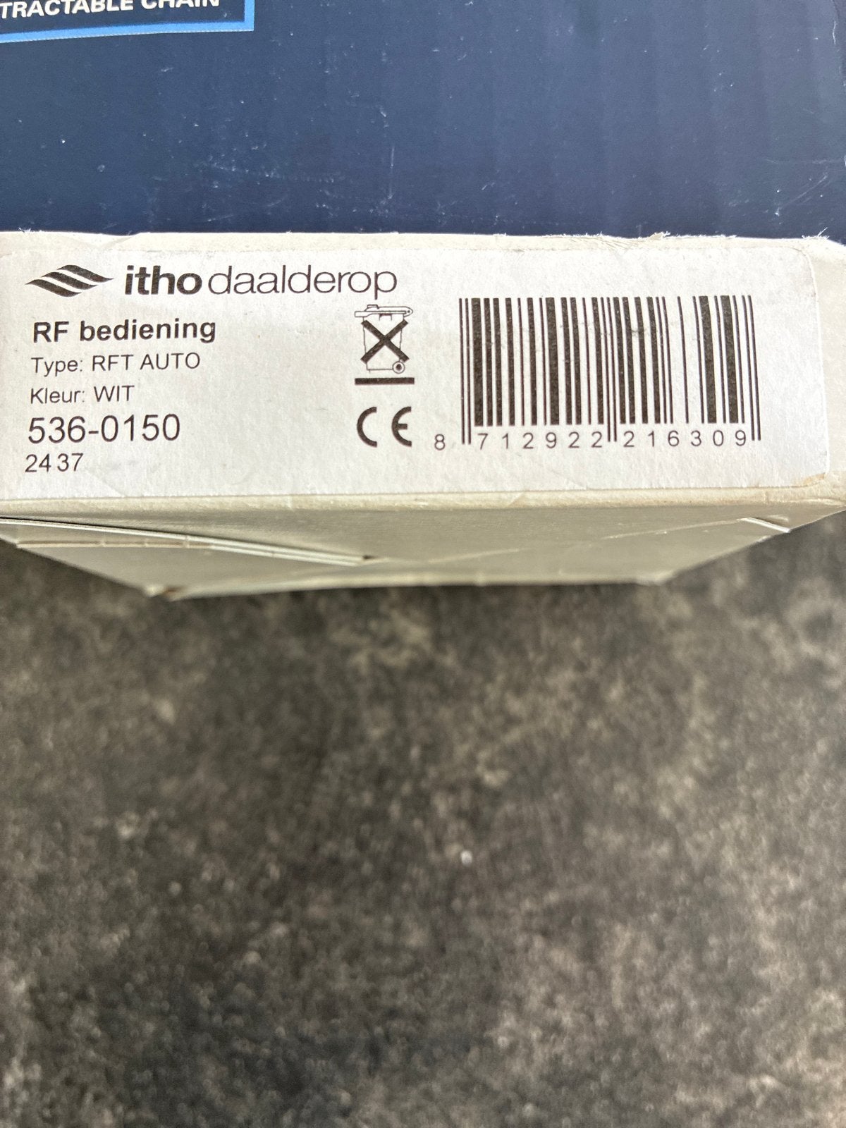 Itho Daalderop RF bediening RFT AUTO 536-0150 Wit, Ophalen of Verzenden, Nieuw, Ventilator en Afzuiger