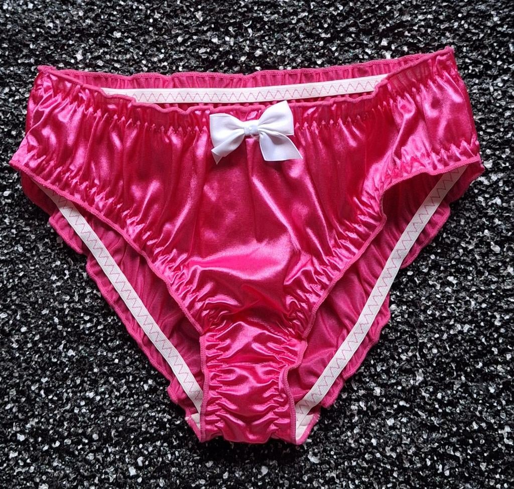 Sexy nieuwe roze satijnen slip maat 40-42, Verzenden, Roze, Slip