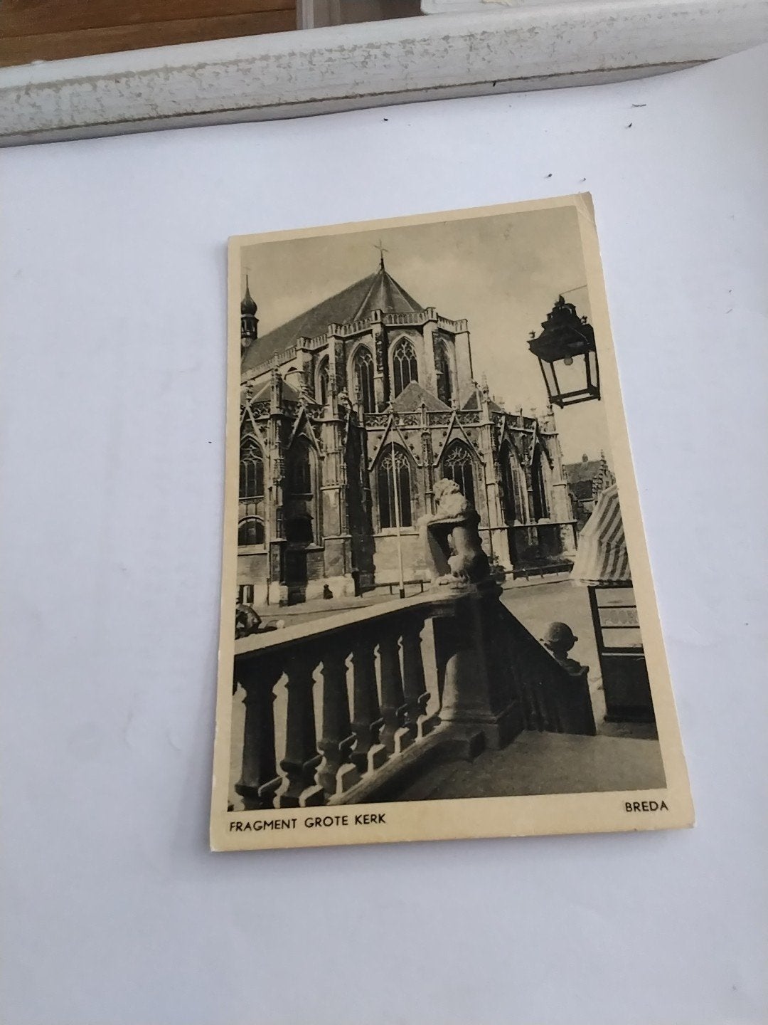 Oude Ansichtkaart Breda - Fragment Grote Kerk, Ophalen of Verzenden