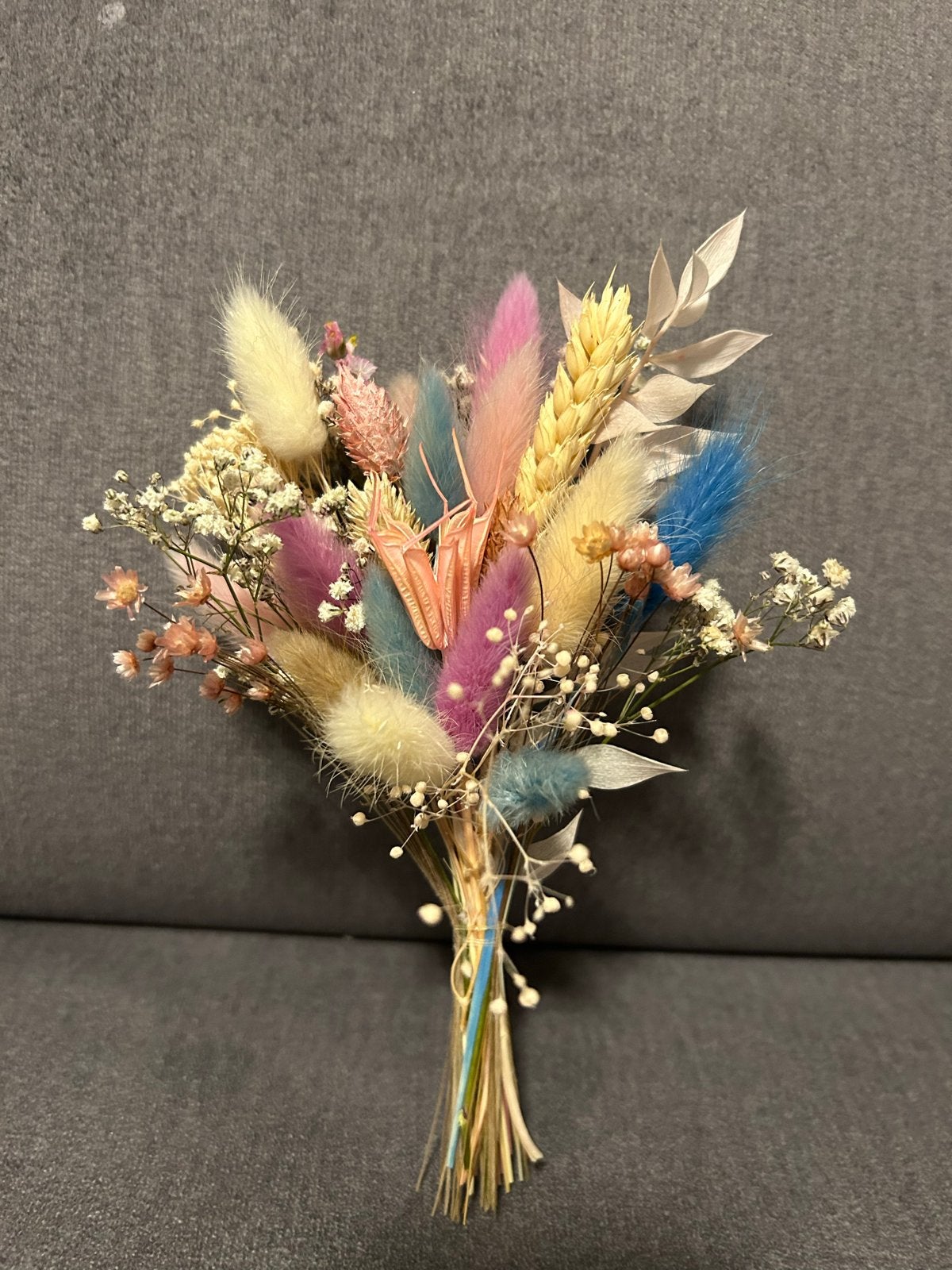 Mooie kleurrijke corsage van droogbloemen, Ophalen of Verzenden, Nieuw