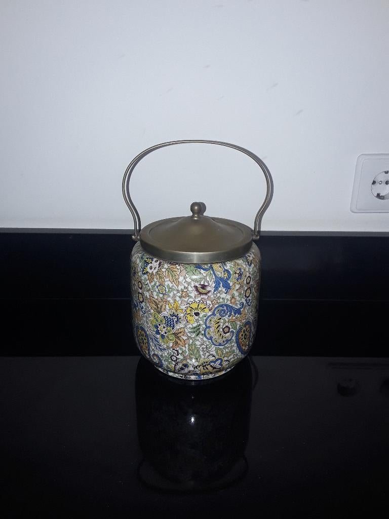 Antieke engelse Mille fleur koekjespot/jar, Verzenden