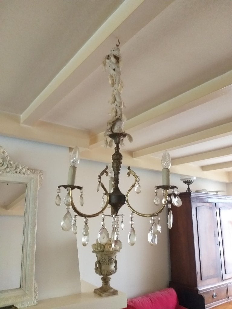 Franse kroonluchter Lustre, Ophalen