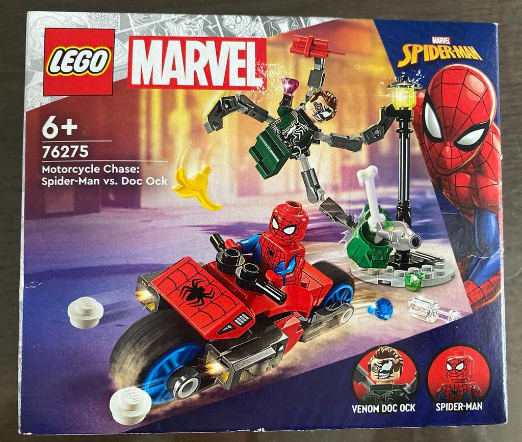 LEGO Marvel Spider-Man vs. Doc Ock Motorfiets Achtervolging, Ophalen of Verzenden, Nieuw, Complete set, Lego