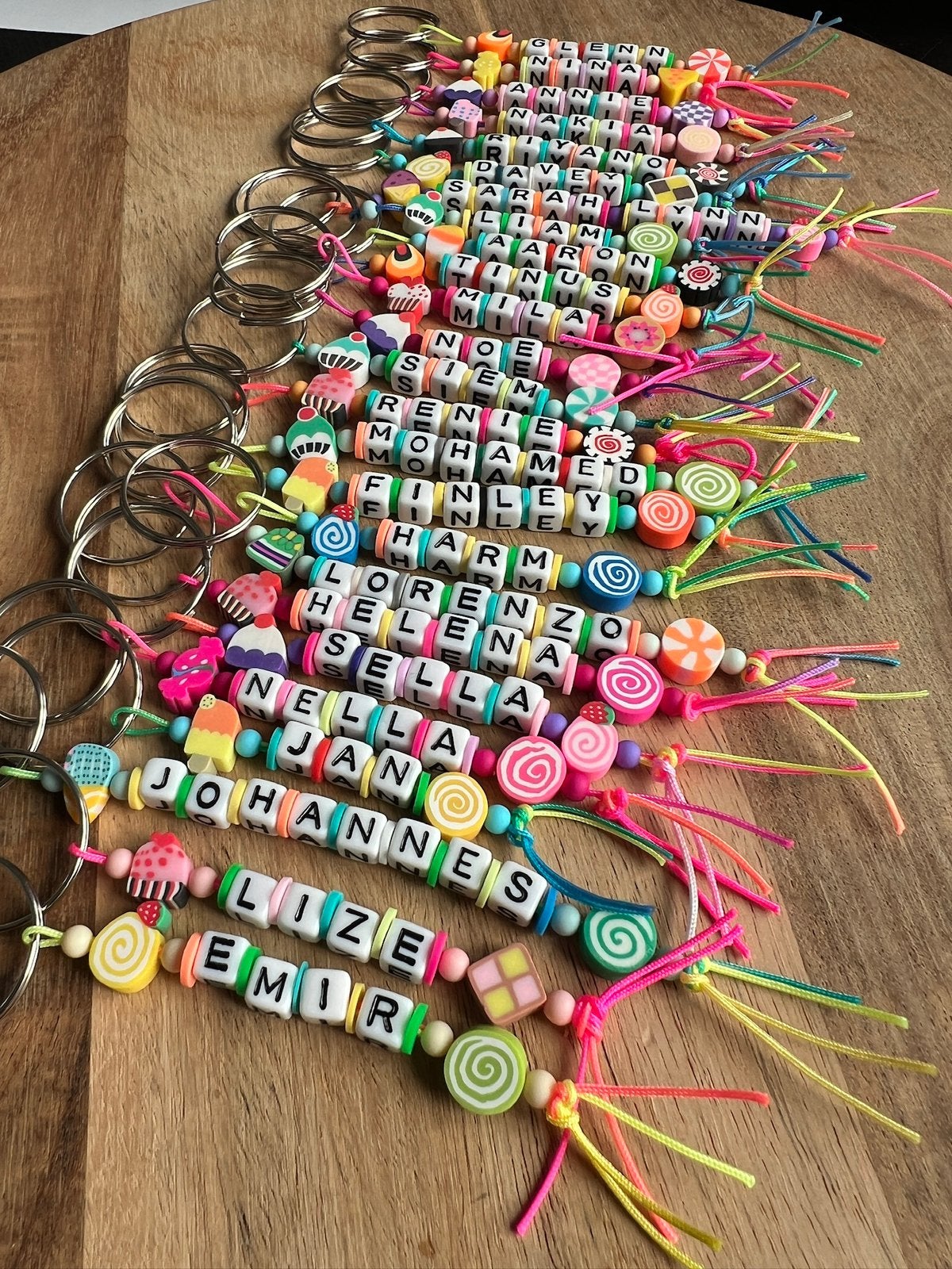 Naam sleutelhangers met zoetigheid, Ophalen of Verzenden, Nieuw