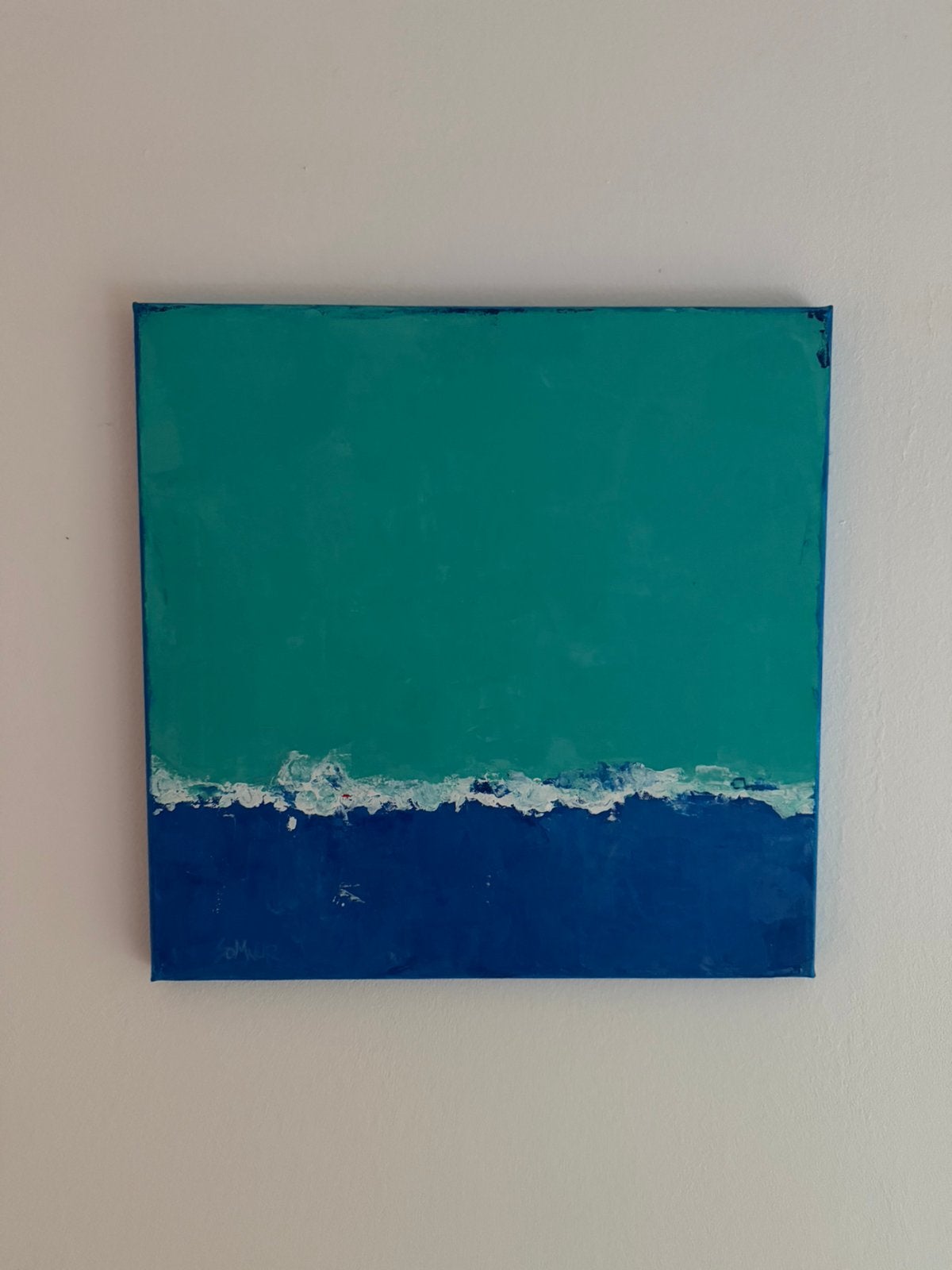 SomNur van der Kraan schilderij - Abstracte Zeegezicht, Ophalen