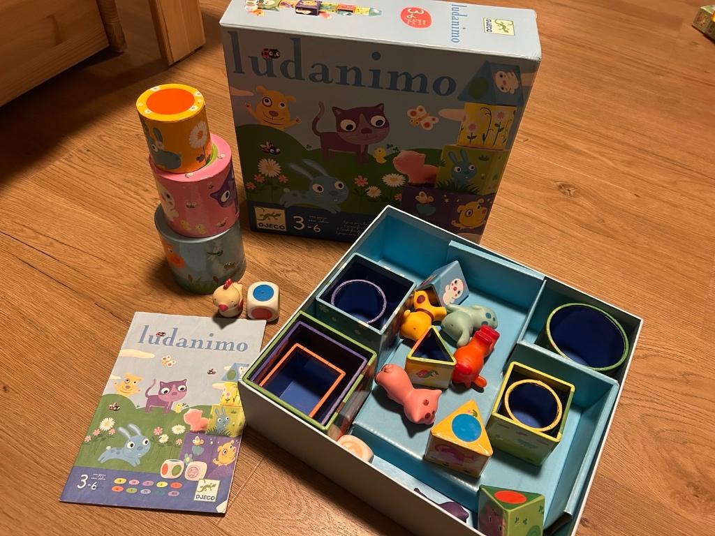Ludanimo Djeco spel stapel dieren, Kinderen en Baby's, Speelgoed | Educatief en Creatief, Ophalen of Verzenden, Gebruikt