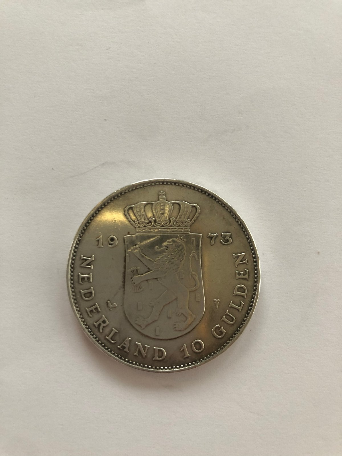 Zilveren 10 Gulden Munt Koningin Juliana 1973, Postzegels en Munten, Koningin Juliana, Zilver, Ophalen of Verzenden, Losse munt