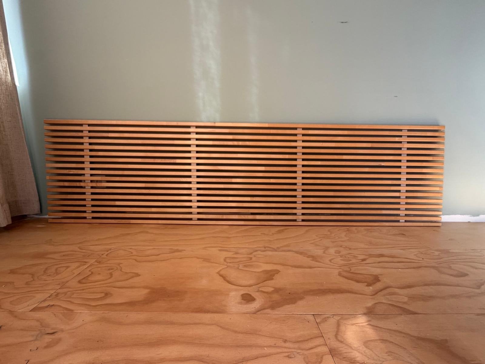Hoofdbord van hout, Huis en Inrichting, Ophalen, 70 cm of minder, Bruin, Tweepersoons