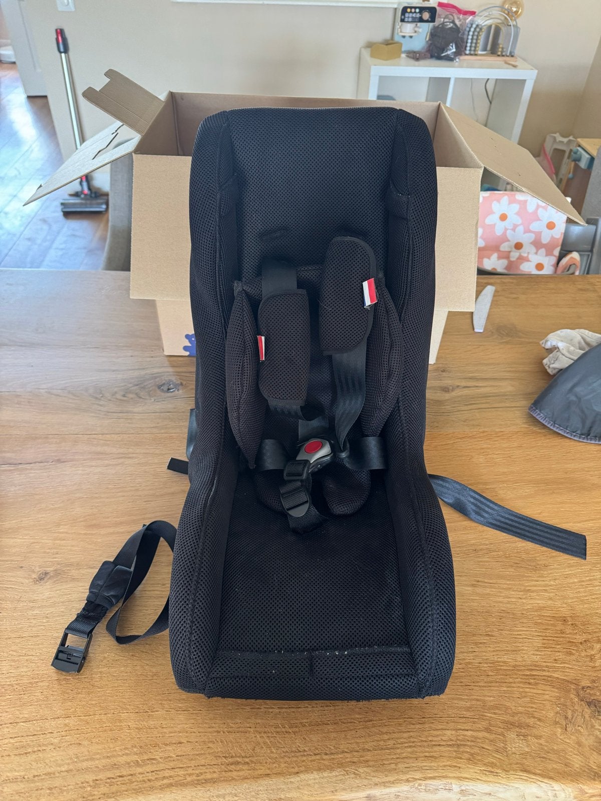 Melia Peuterschaal Universeel voor Bakfietsen, Ophalen of Verzenden, Gebruikt, 0 t/m 18 kg, Voorzitje