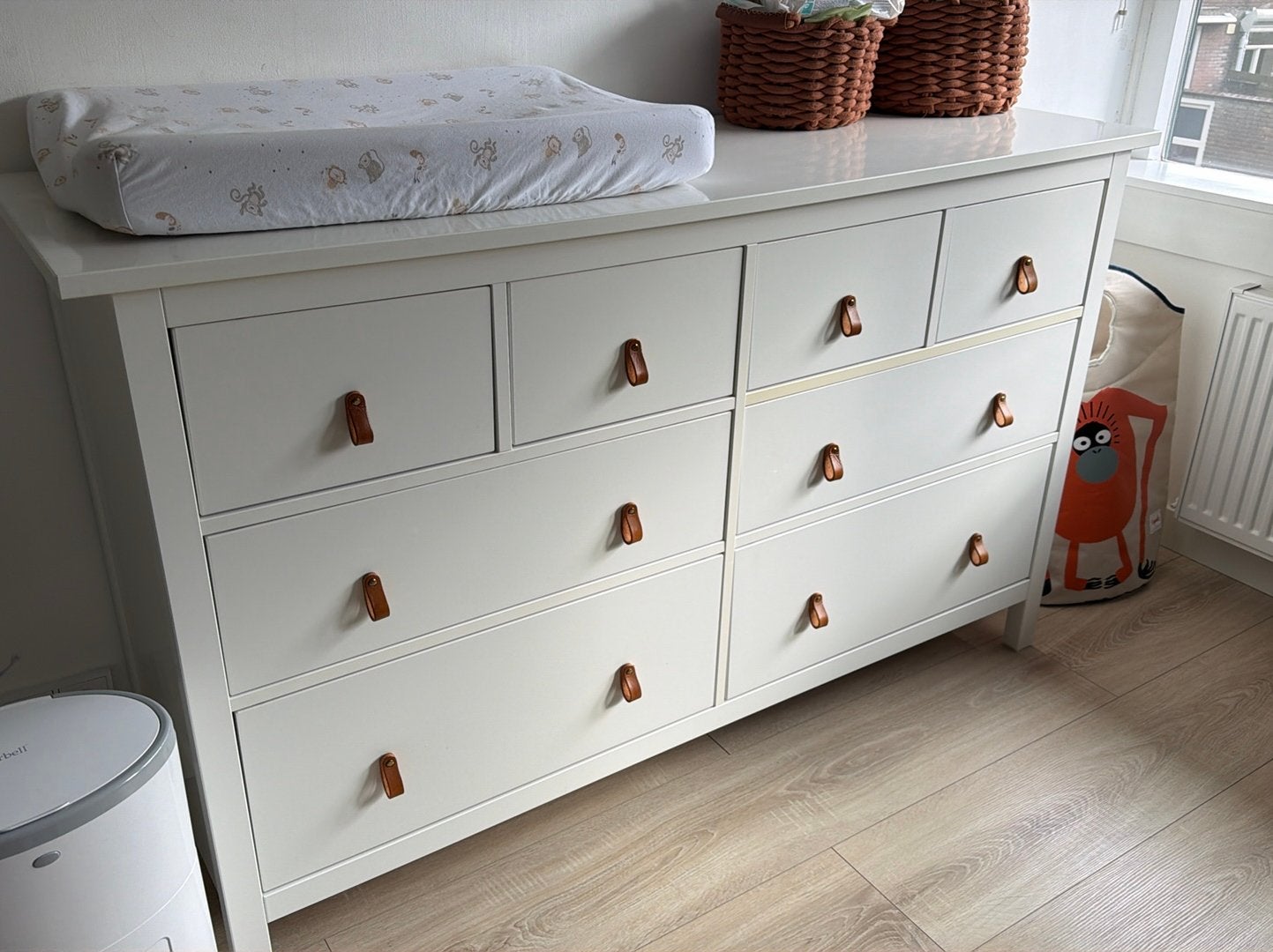IKEA HEMNES ladekast / commode 8 lades wit, Ophalen, 5 laden of meer, 150 tot 200 cm, Zo goed als nieuw