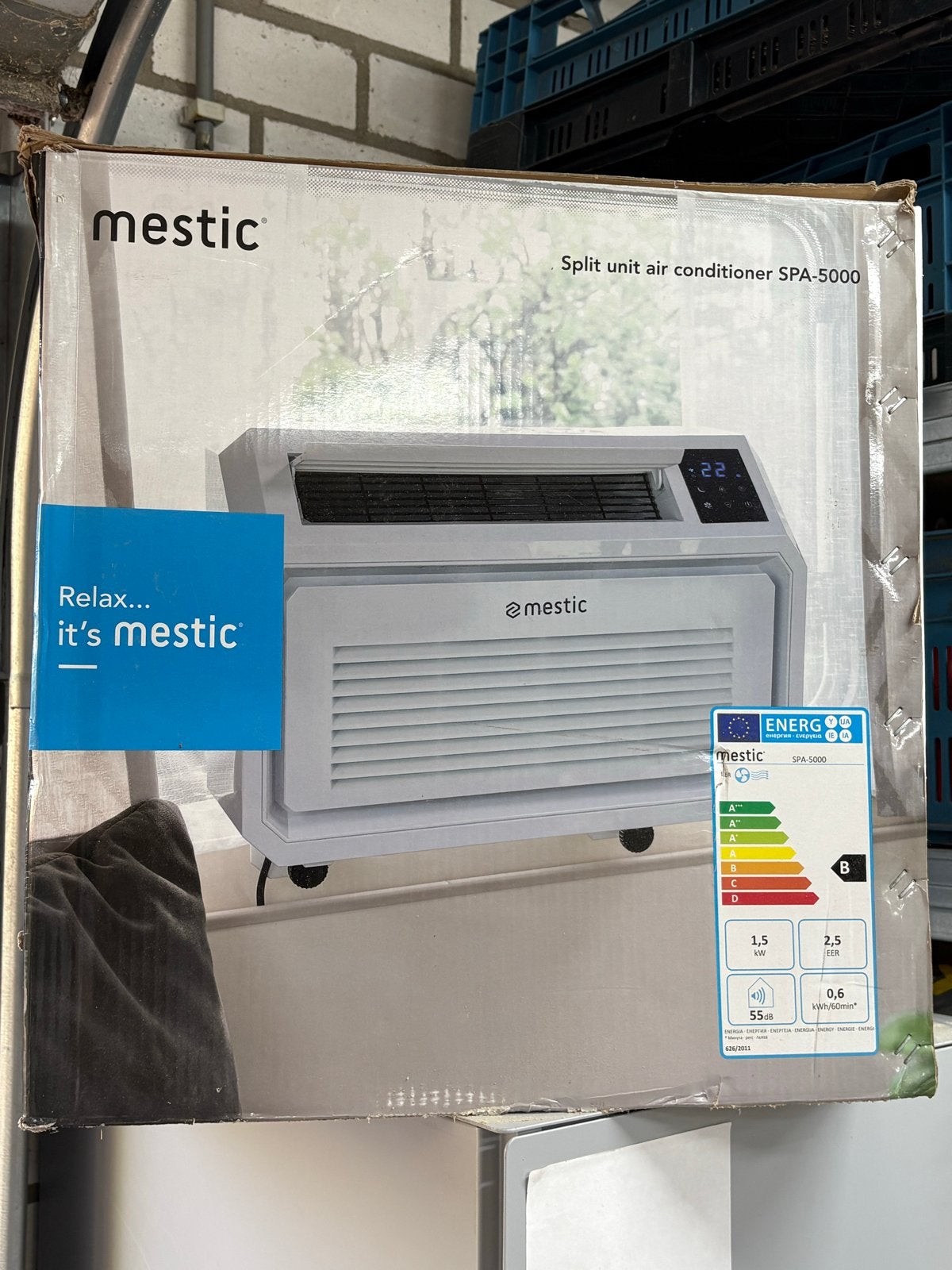 Mestic Spa 5000 Splitunit Airconditioner, Ophalen, Minder dan 60 m³, 3 snelheden of meer, Zo goed als nieuw