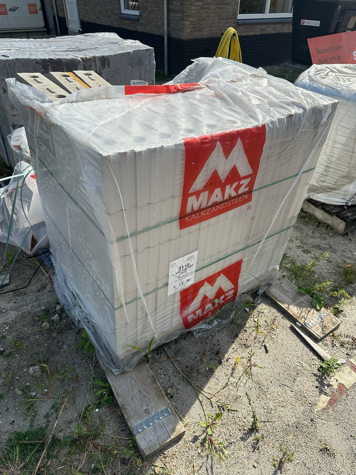 Nieuwe Makz Kalkzandsteen Pallet, Doe-het-zelf en Verbouw, Ophalen, Nieuw, Kalkzandstenen
