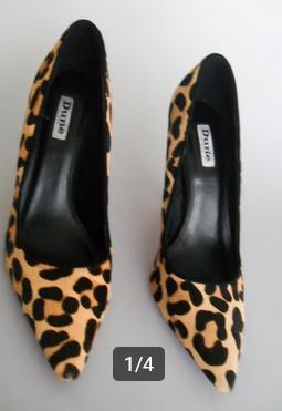 High Heels panterprint maat 40 merk DUNE  z.g.a.n., Pumps, Overige kleuren, Verzenden, Zo goed als nieuw