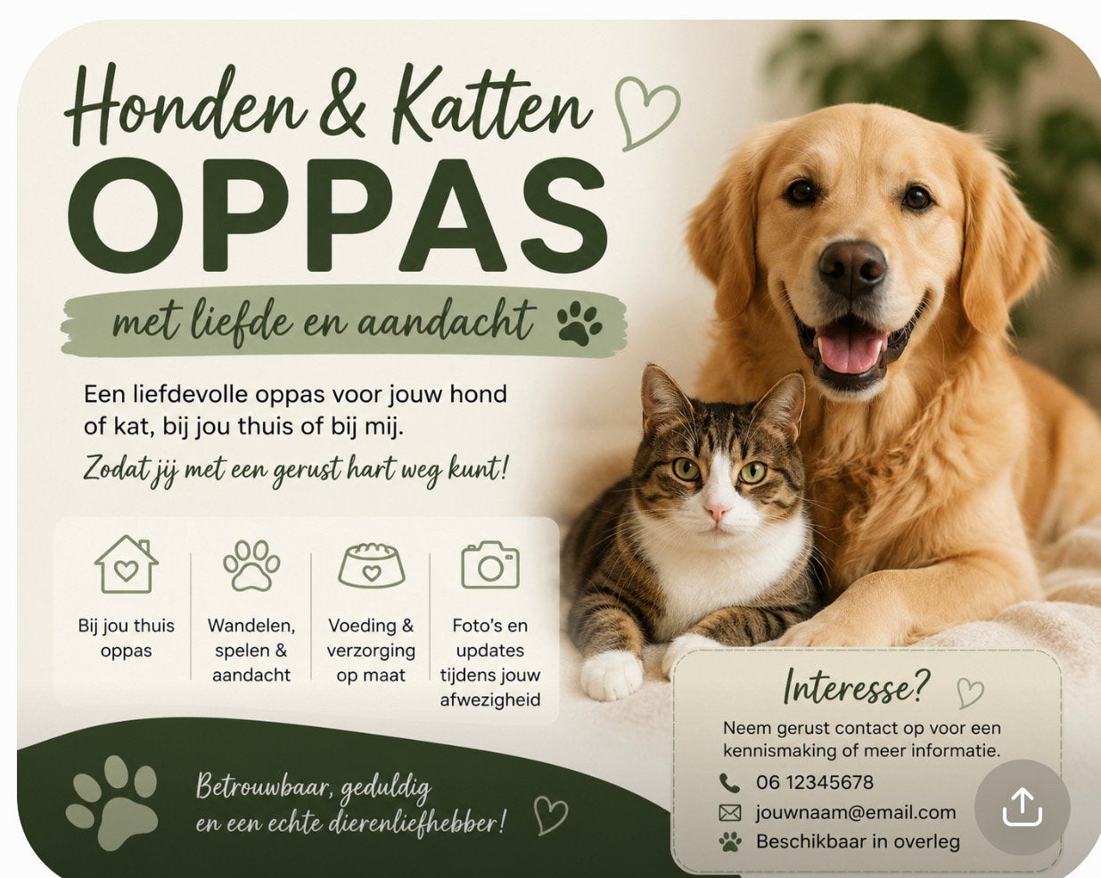 Honden en kattenoppas, Ophalen, Hond