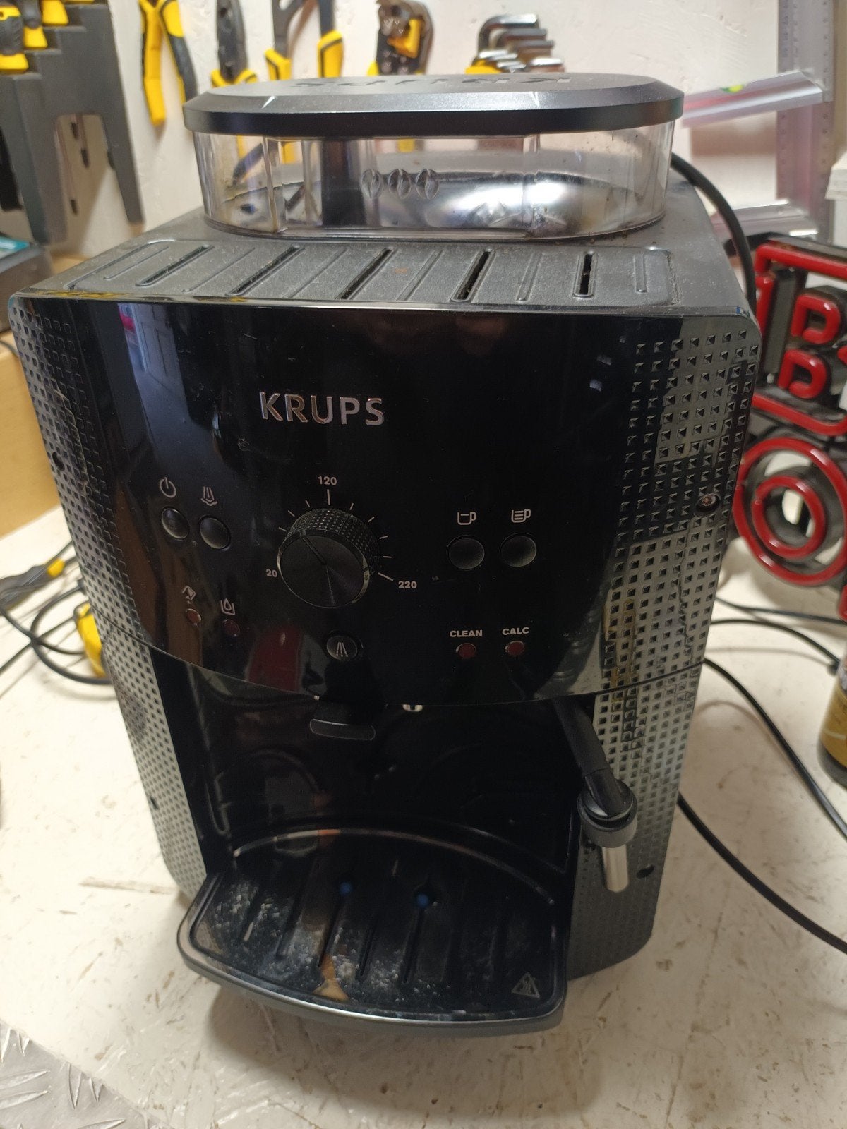 Krups koffiemachine defect - warmt niet op, Ophalen of Verzenden, Niet werkend, Koffiemachine, Koffiebonen