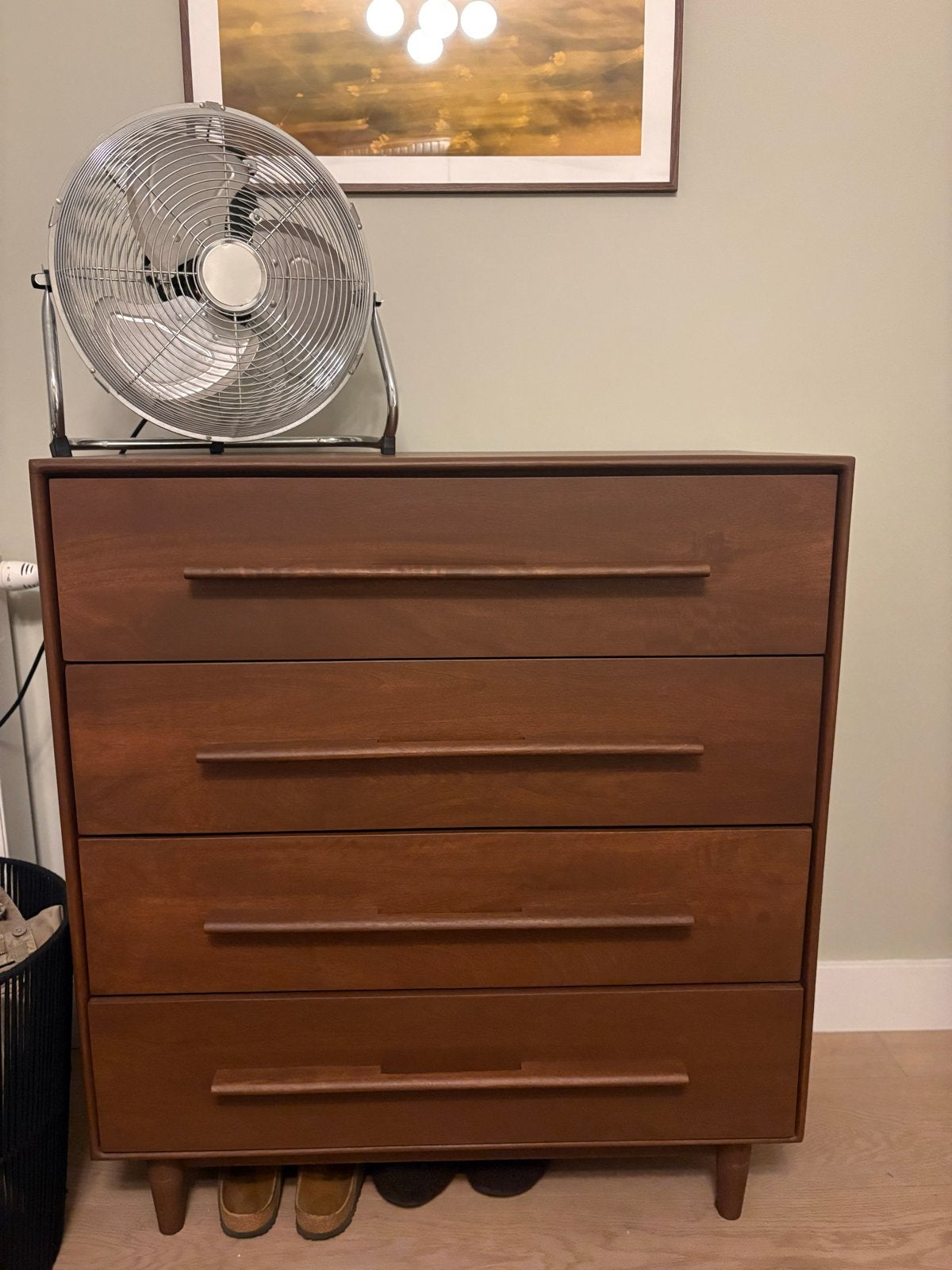 Westwing Paul Mango Houten Ladekast - Mid-century Stijl, Huis en Inrichting, Kasten | Ladekasten, Ophalen, 100 tot 150 cm, 50 tot 100 cm