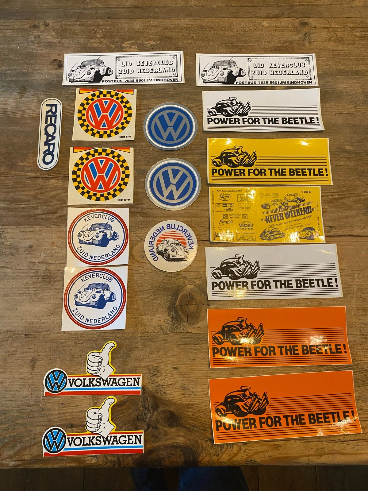 OudeVolkswagen Kever stickers en club memorabilia, Ophalen of Verzenden, Gebruikt, Auto of Motor