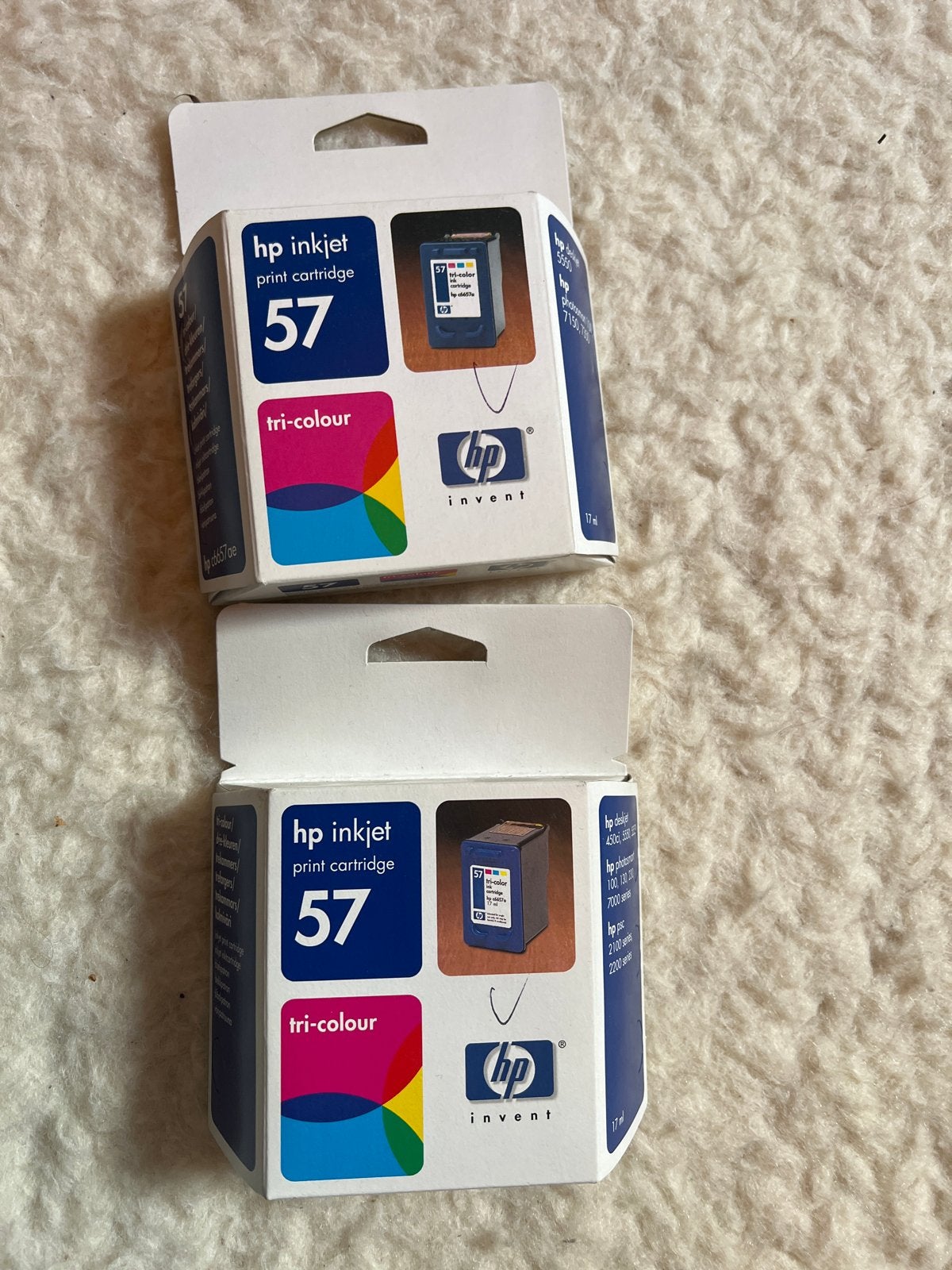 HP 57 Tri-Colour Inktcartridge (2 stuks), Ophalen of Verzenden, Nieuw, Cartridge