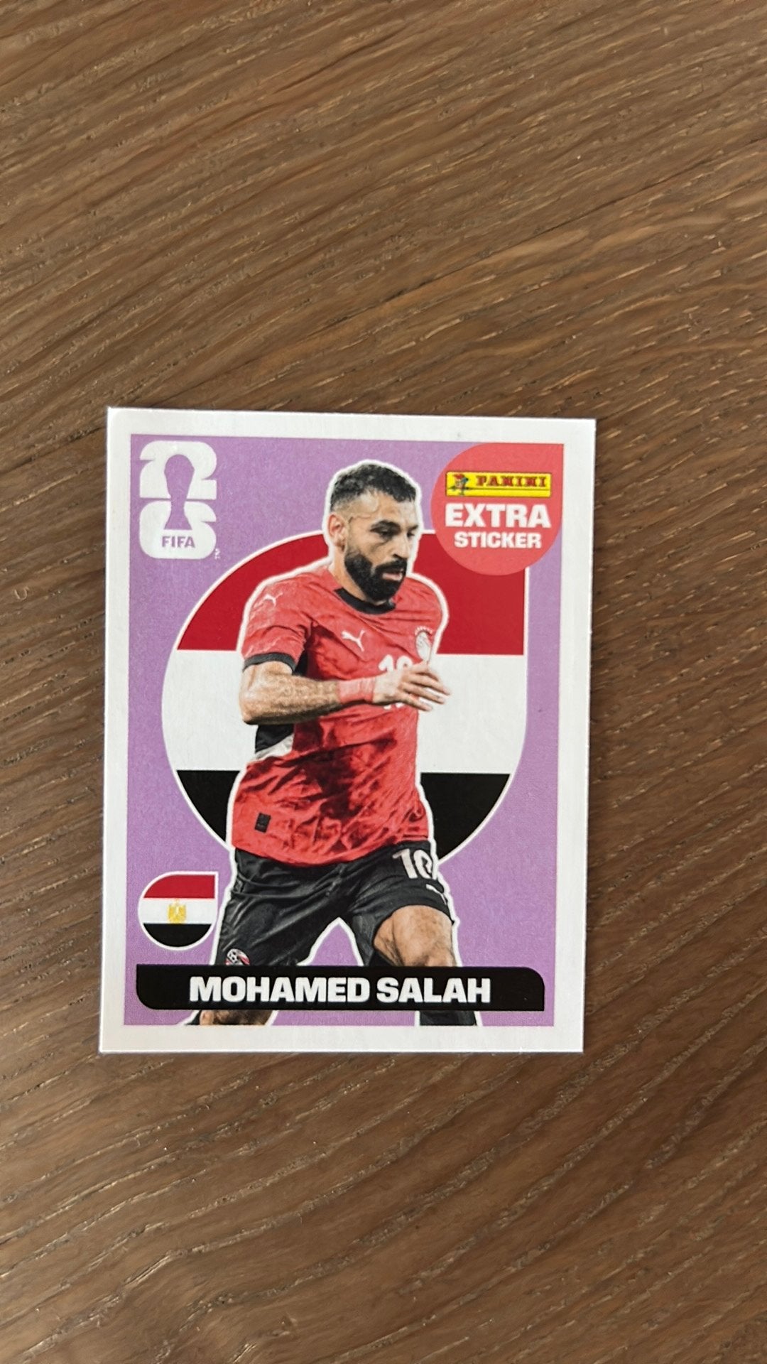 Mo Salah extra sticker wk 2026, Ophalen of Verzenden, Nieuw, Sticker