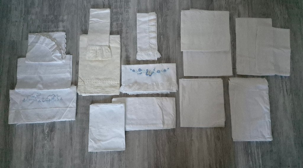 Ledikantlakens en sluier/hemeltje, jaren 90, Ophalen of Verzenden, Zo goed als nieuw, Deken