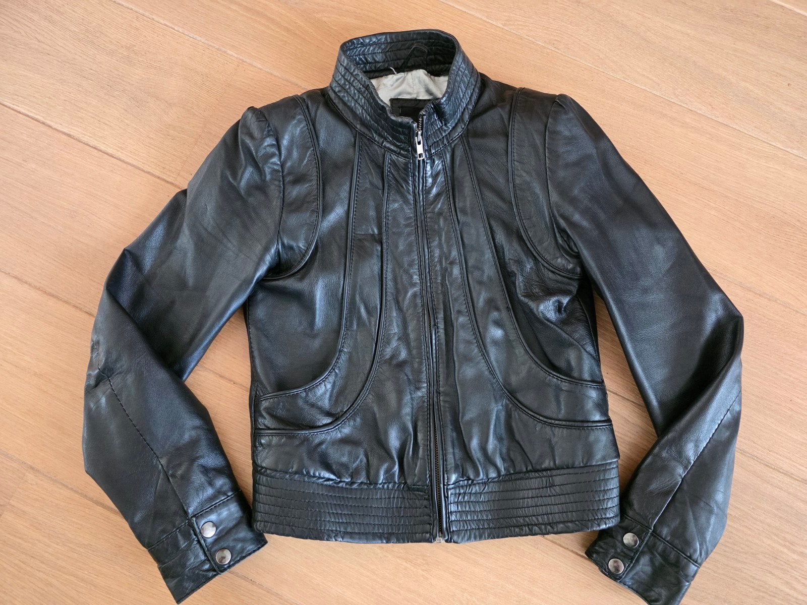 Zwarte nepleren jas, Vero Moda, maat XS, Vero Moda, Zwart, Ophalen of Verzenden, Maat 34 (XS) of kleiner