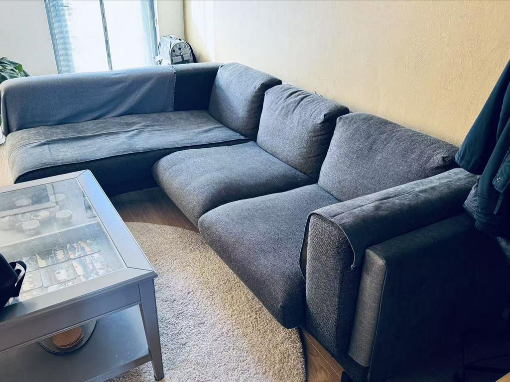 Comfortabele en ruime hoekbank - Zelf ophalen, Huis en Inrichting, Ophalen, 250 tot 300 cm, Gebruikt, 100 tot 125 cm