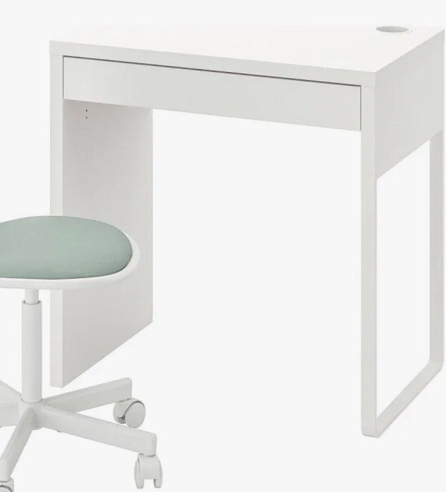 IKEA Micke bureau - Wit, in goede staat, Ophalen, Gebruikt, Met lades, IKEA