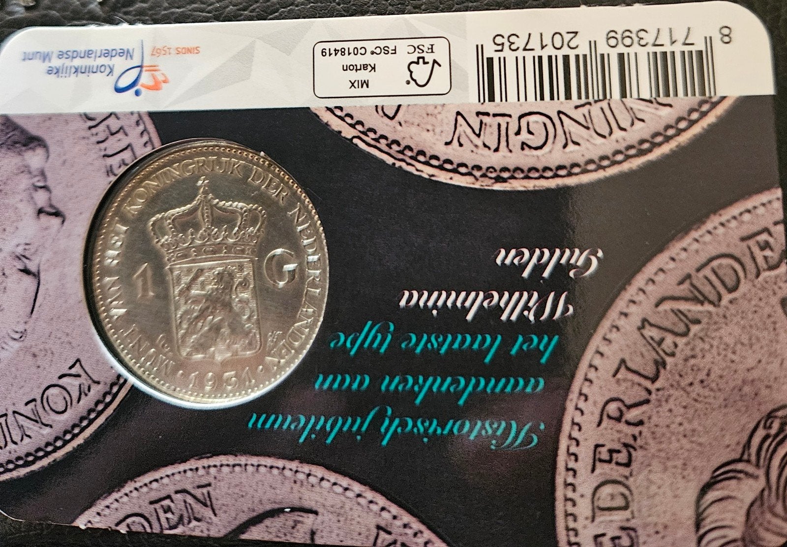 1 gulden 1931 wilhelmina in coincard, Ophalen of Verzenden, Koningin Wilhelmina, 1 gulden