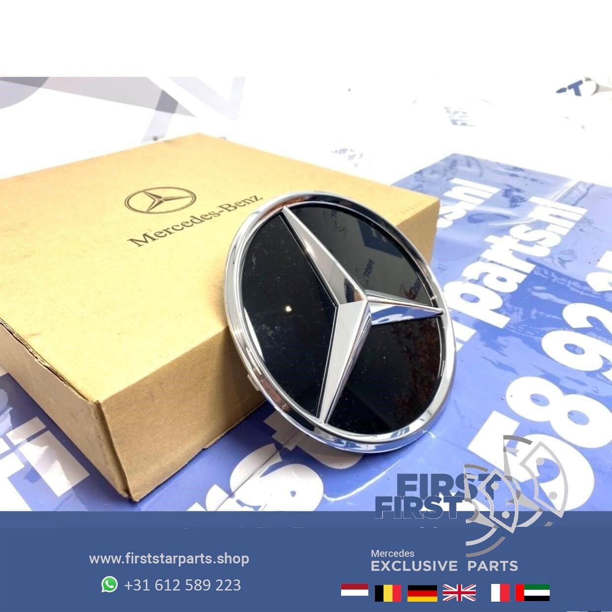 Mercedes AMG STER LOGO GLANS CHROOM W176 W177 W205 W117 W118, Gebruikt, -, Ophalen of Verzenden, -