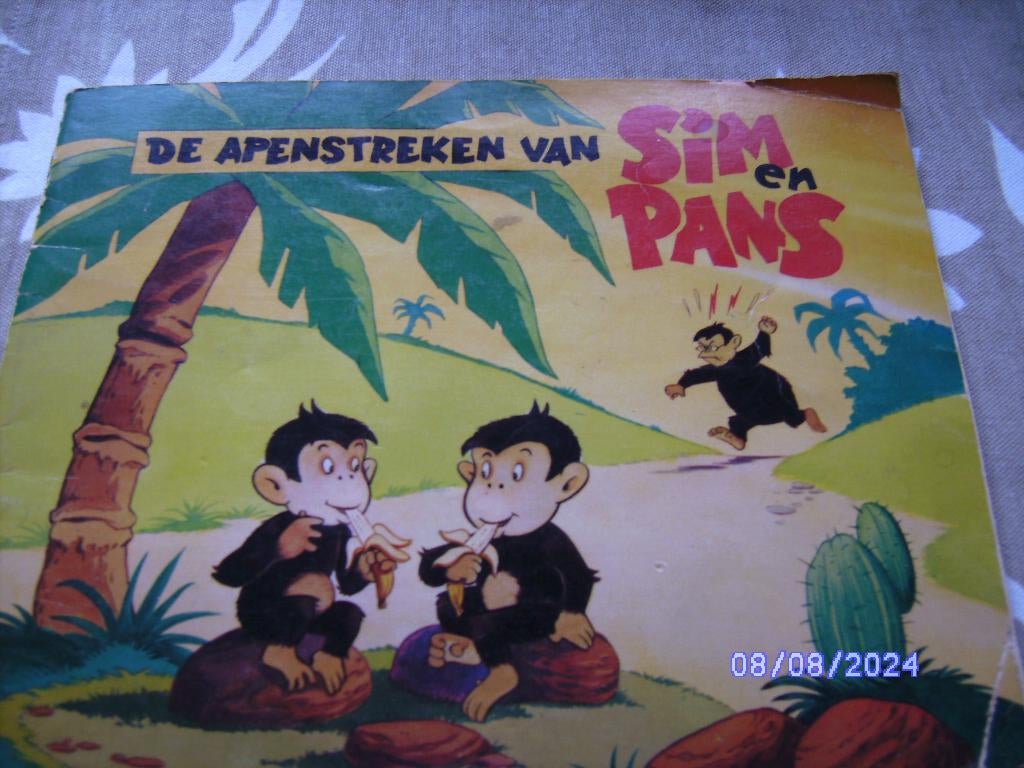 De apenstreken van Sim en Pans 1970 Wolters Noordhoff Gronin, Eén stripboek, Ophalen of Verzenden, Gelezen