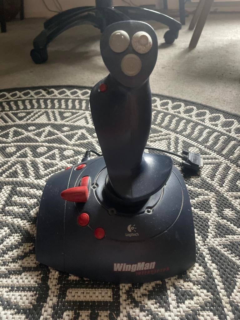 Logitech WingMan Interceptor Joystick - Vintage Gaming, Computers en Software, Joysticks, Ophalen of Verzenden, Gebruikt