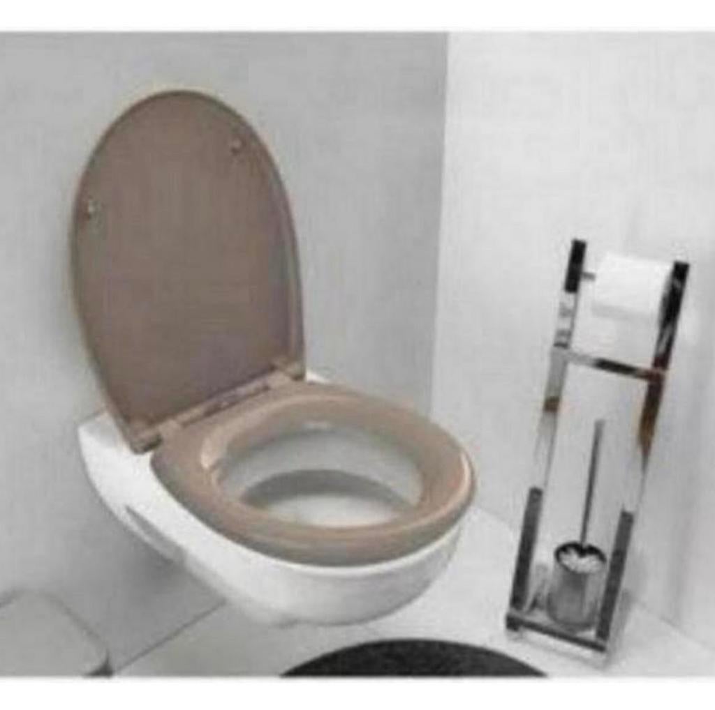 Bruin-Grijs-Beige WC Toilet bril, wcbril toiletbril Nieuw, Nieuw, Toilet, Ophalen of Verzenden, H