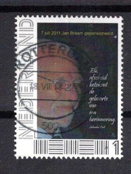 gestempelde zegel. Persoonlijke: in Herinnering, Postzegels en Munten, Postzegels | Nederland, Ophalen of Verzenden, Na 1940, Gestempeld