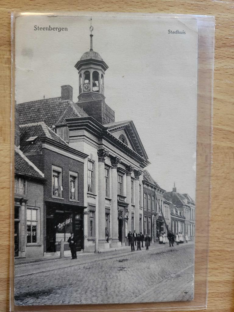 ansicht STEENBERGEN stadhuis 1912, Verzamelen, Ophalen of Verzenden, Voor 1920, Noord-Brabant