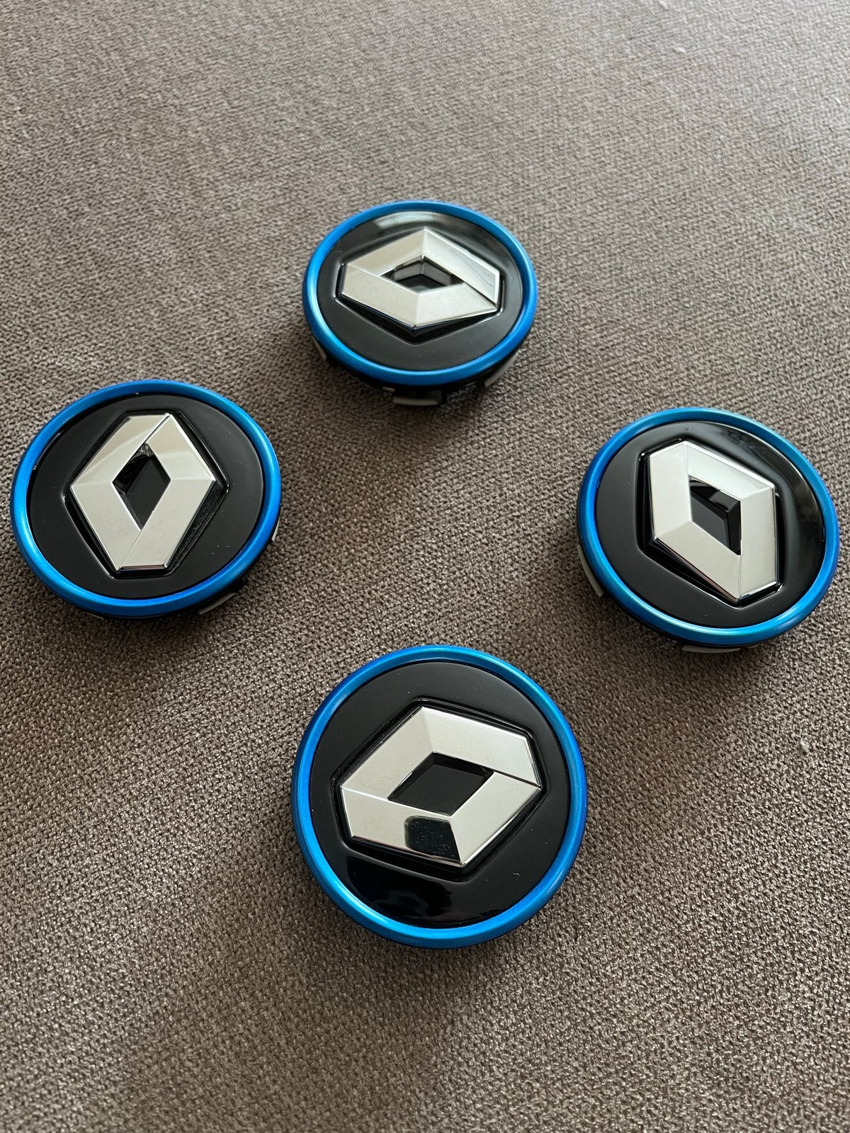 Set Renault wieldoppen / naafkappen blauw/zwart, Ophalen of Verzenden, Zo goed als nieuw