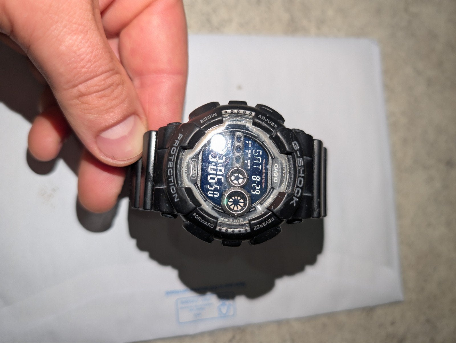 Casio G-Shock GD-100 Digitaal, Sieraden, Tassen en Uiterlijk, Horloges | Heren, Gebruikt, Polshorloge, Overige materialen, Ophalen of Verzenden